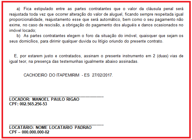 Contrato de Imóvel - Planilha Para Gerar Relatório do Contrato do Imovel Baixe Agora word