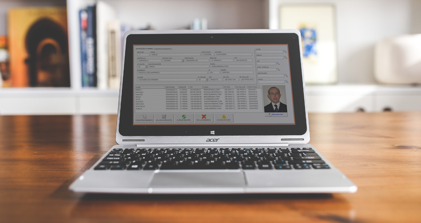 Planilha  Cadastrar Membros de Igrejas com Foto software!