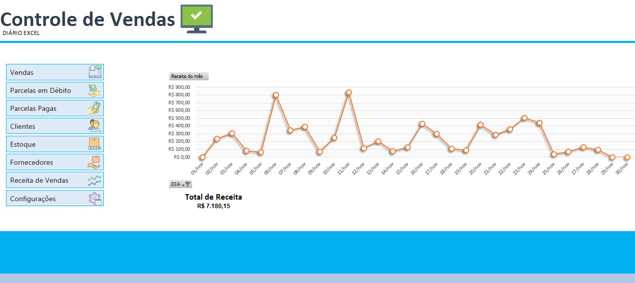 Planilha Controle de Venda e Controle Estoque!